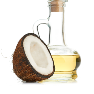 Coconut oil for cooling and soothing Pitta dosha in oil pulling practice.