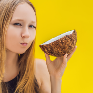 Oil pulling with coconut oil for detoxification and oral health.