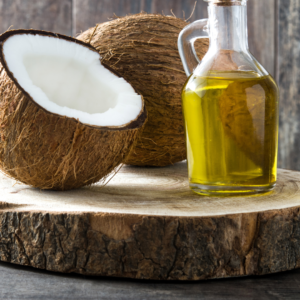 Sesame oil and coconut oil for Ayurvedic oil pulling practice.