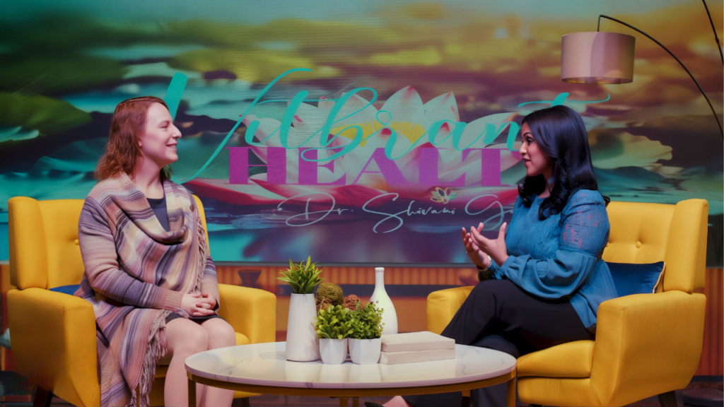 Dr. Shivani Gupta with her guest at Vibrant Health TV Show.