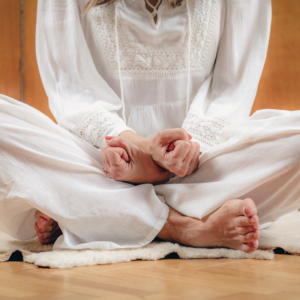 Cross-legged meditation for inner peace and clarity