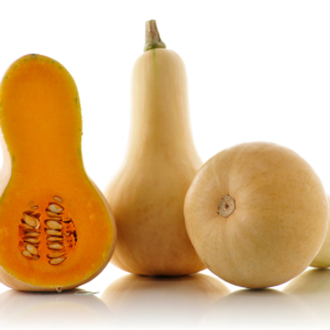 Butternut squash as part of the Seasonal eating Ayurveda guide meal prep.
