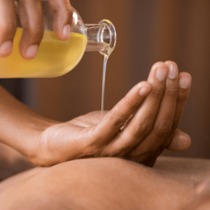 Abhyanga, Ayurvedic self-massage with warm oil, supports deep sleep and reduces inflammation.