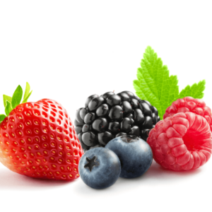 Mixed berries (strawberries, blackberries, blueberries, and raspberries) known for their antioxidant and anti-inflammatory benefits.