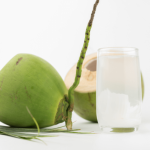 Fresh coconut water, a hydrating drink Ayurvedic diet for Pitta dosha.