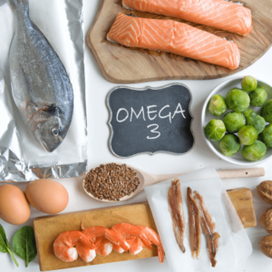 Omega-3 rich foods like salmon, flaxseeds, and eggs to reduce inflammation naturally.
