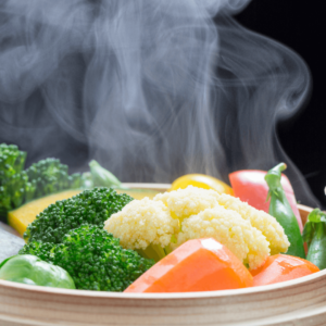 Steamed vegetables rich in nutrients for digestion.