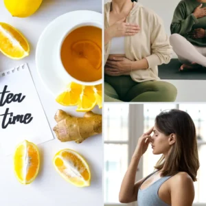 A calming Ayurvedic tea ritual with lemon and ginger, grounding breathwork, and mindfulness practices to reduce mental inflammation and stress.