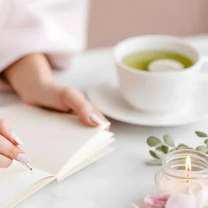 Tea ritual for mindfulness and reducing mental inflammation.